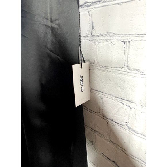 JASON WU LADIES BLACK HALTER MAXI FORMAL DRESS SZ (L) NEW WITH TAGS -RETAIL $300 - Picture 2 of 6
